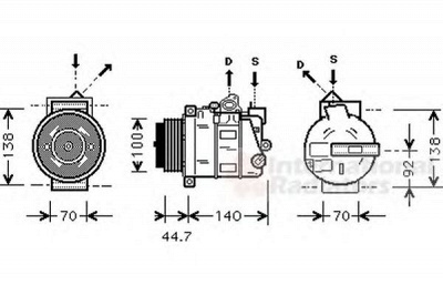 VAN WEZEL 3000k351 -  Компрессор, кондиционер